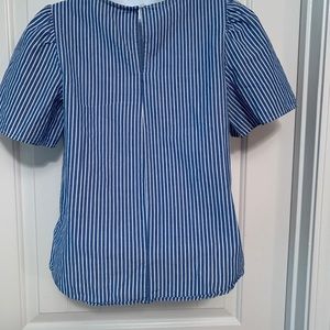 Tommy Hilfiger XS Blue/White Striped Lightweight 100% Cotton